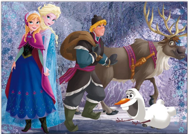 Photo 2 of the game DISNEY PUZZLE DF SUPERMAXI 108 FROZEN - ON THE WALK