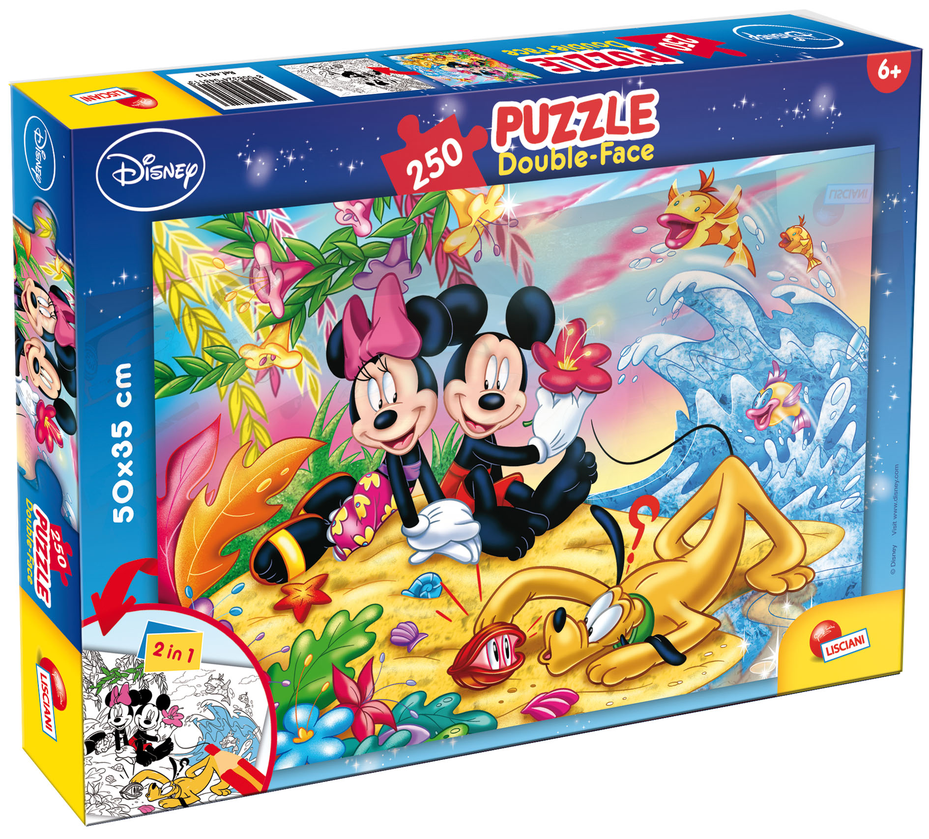 Foto 1 des Spiels PUZZLE DF PLUS 250 MICKEY MOUSE - ON THE BEACH