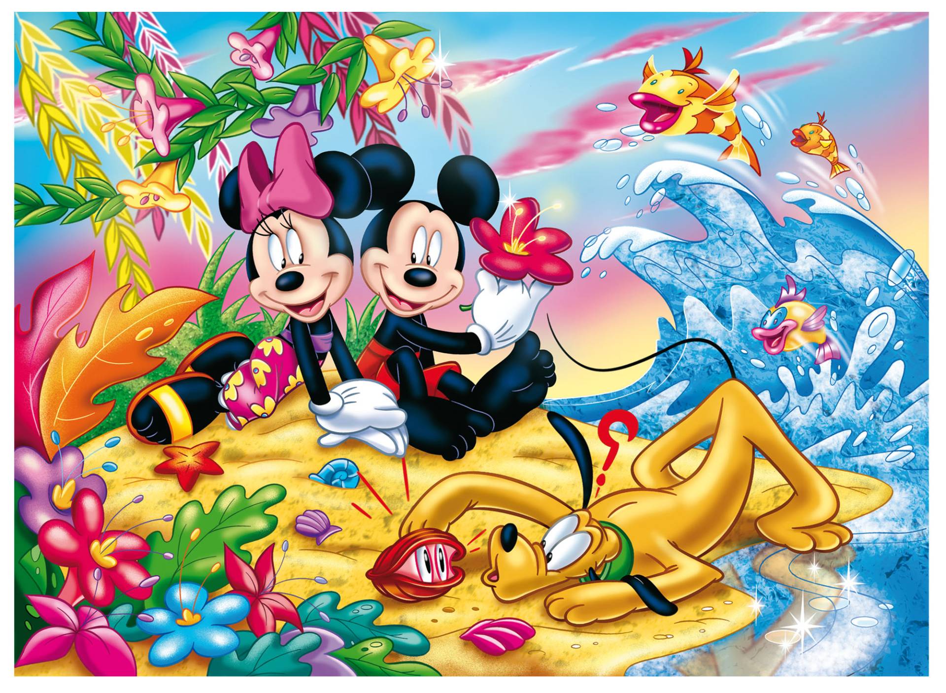 Foto 2 des Spiels PUZZLE DF PLUS 250 MICKEY MOUSE - ON THE BEACH