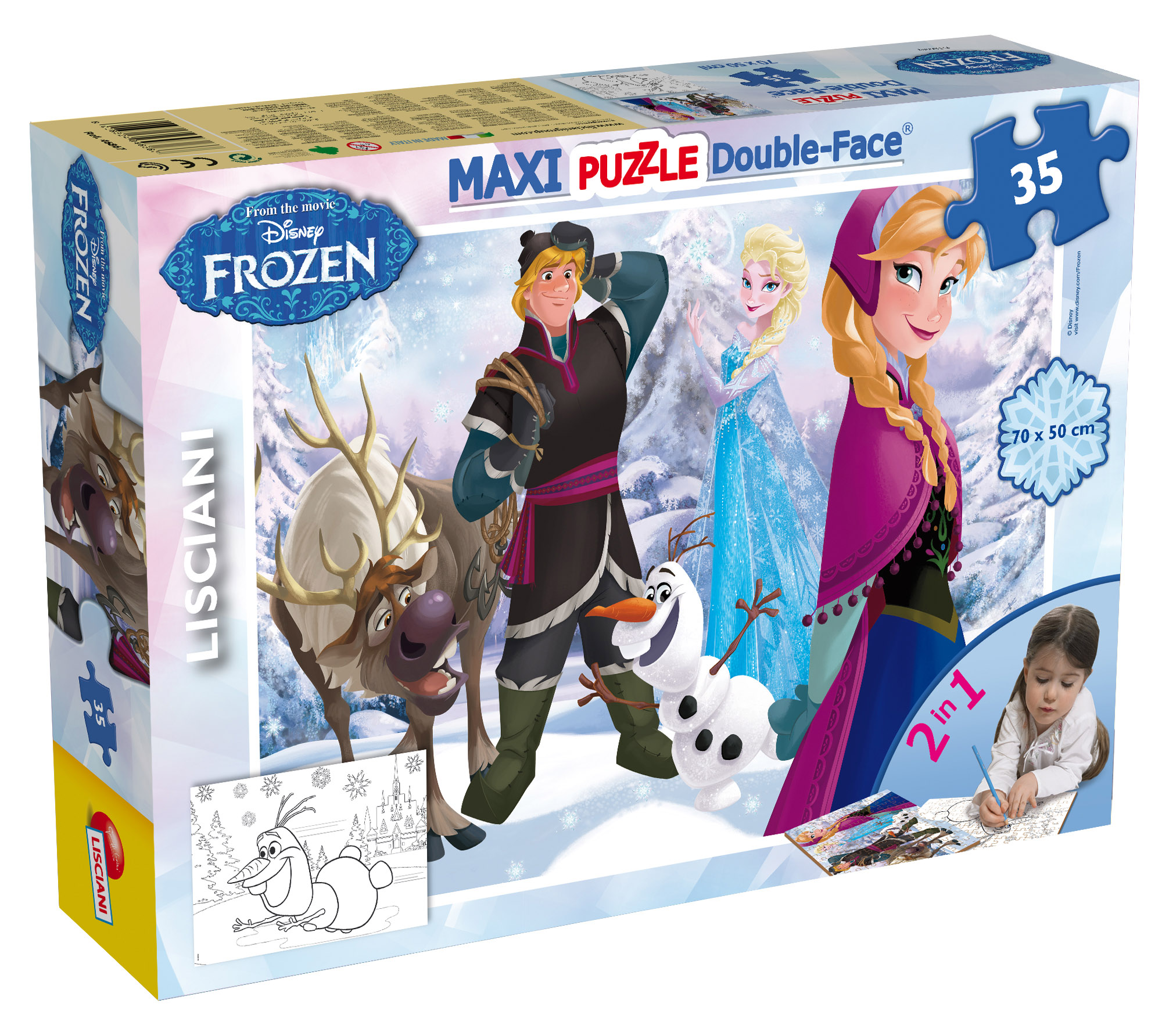 Foto 1 del gioco DISNEY PUZZLE DF MAXI FLOOR 35 FROZEN PLAYING ON THE ICE