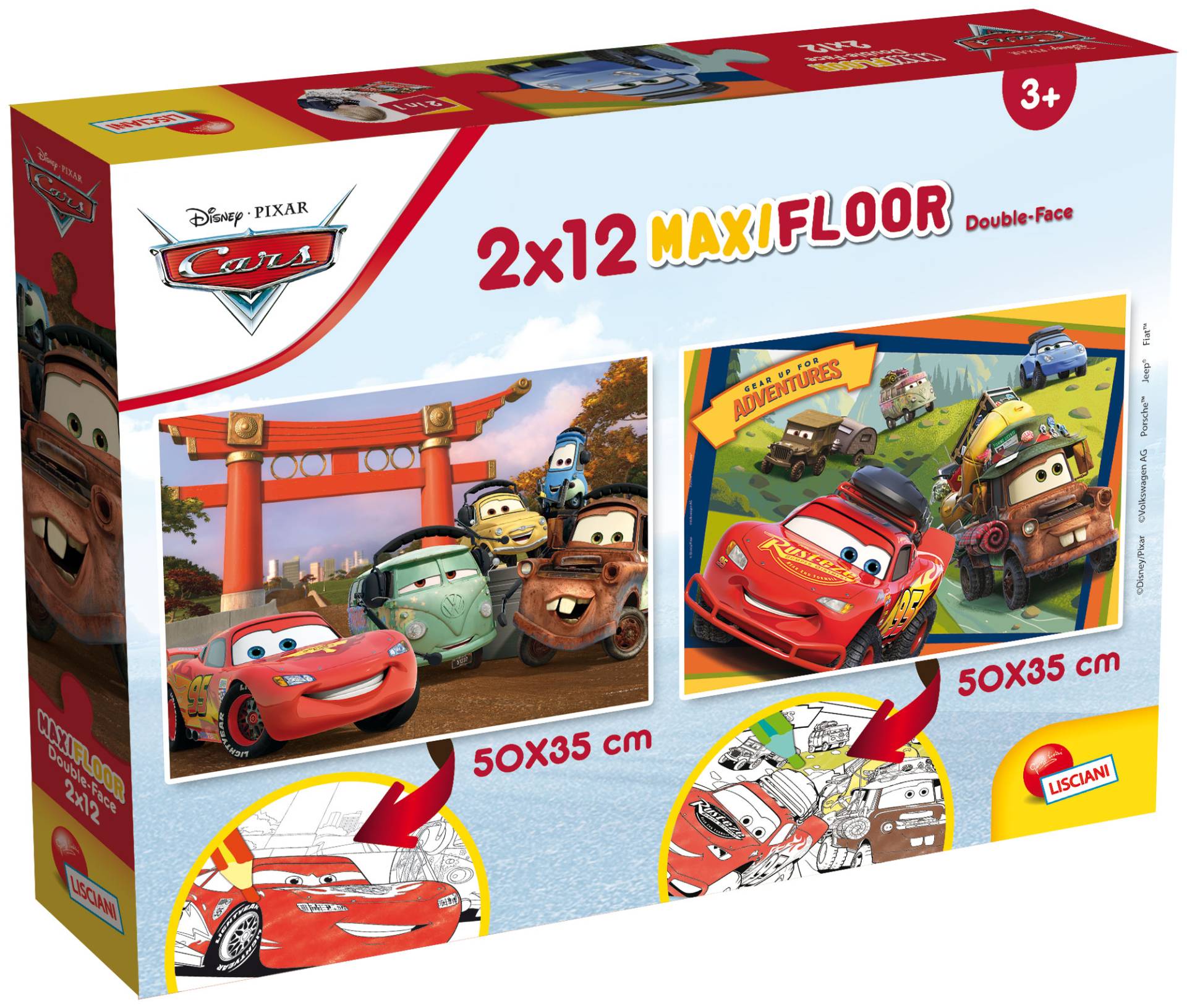 Foto 1 des Spiels DISNEY PUZZLE MAXIFLOOR 2 x 12 CARS
