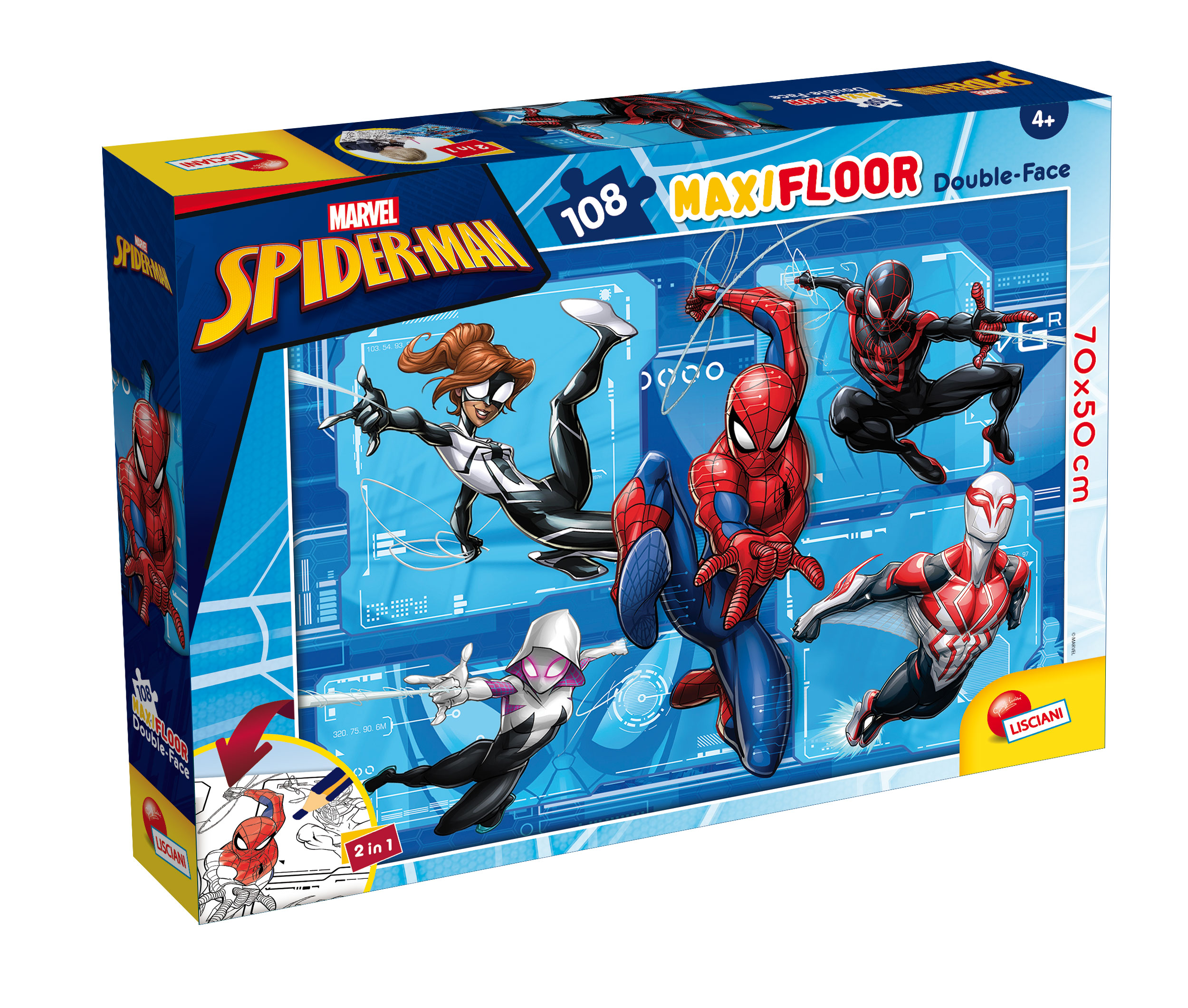 Foto 1 del gioco MARVEL PUZZLE DF MAXI FLOOR 108 SPIDER-MAN