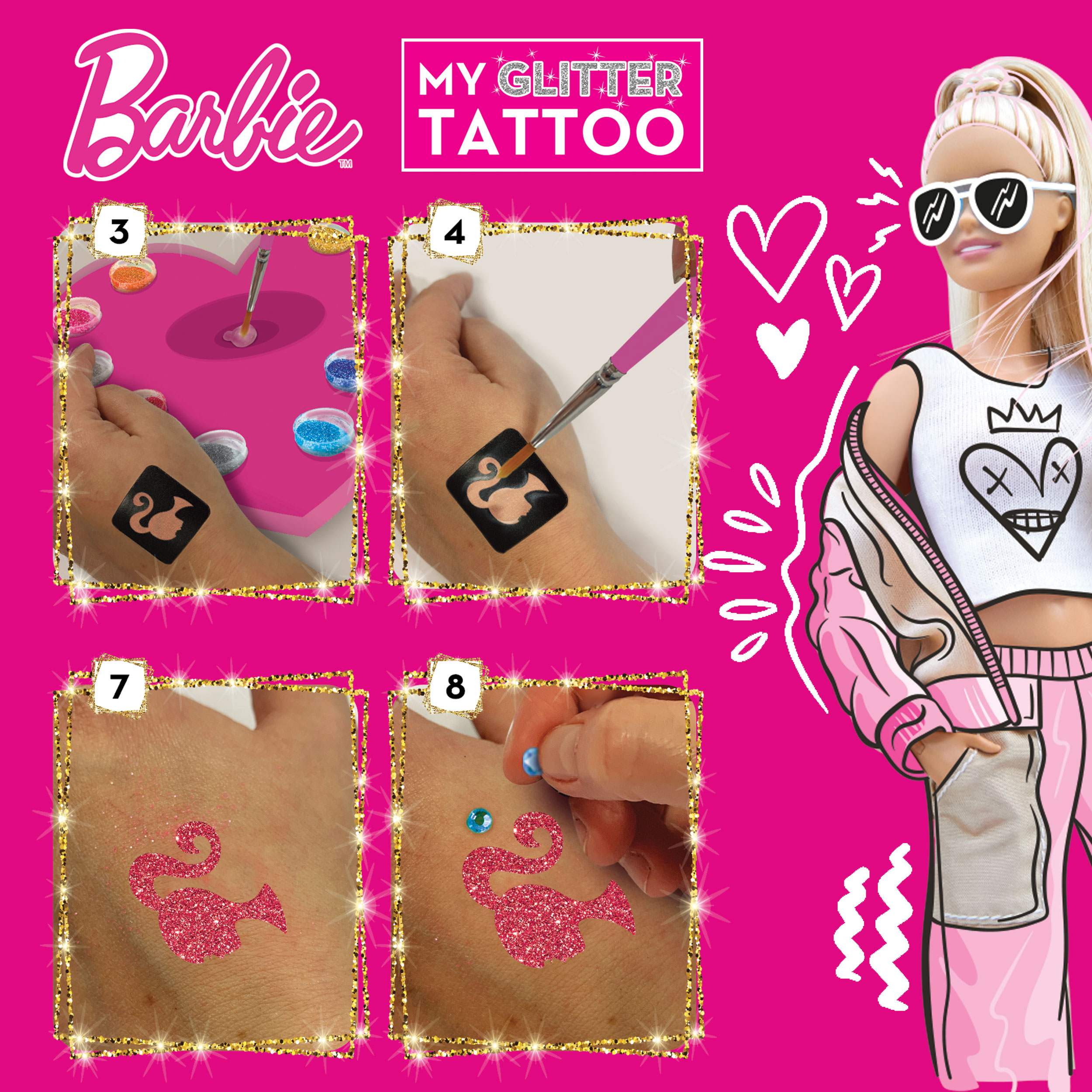 Barbie Cartoon Paper Sticker Packaging Type Packet