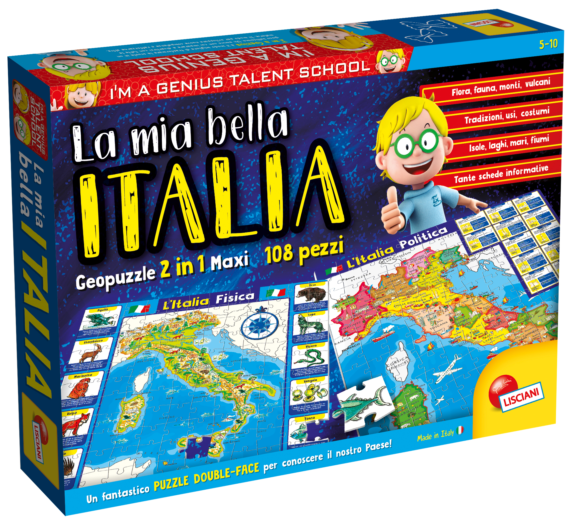 Foto 1 del gioco I'M A GENIUS GEOPUZZLE LA MIA BELLA ITALIA