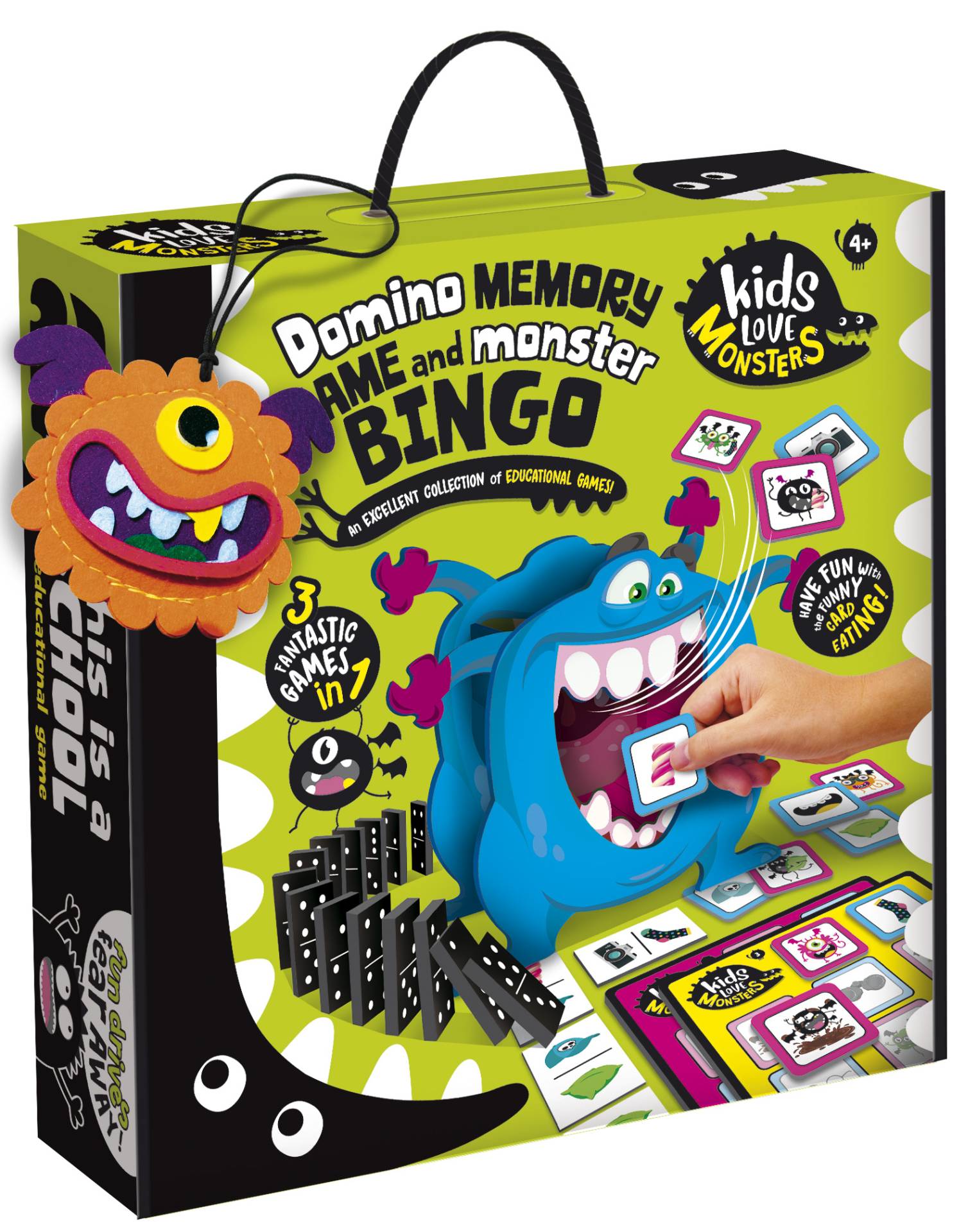 Photo 1 of the game KIDS LOVE MONSTERS DOMINO MEMORY GAME AND MONSTER BINGO